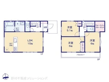 【千葉県/市川市菅野】市川市菅野4丁目 新築一戸建て 間取り図
