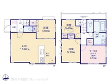【千葉県/市川市菅野】市川市菅野2丁目 新築一戸建て 間取り図