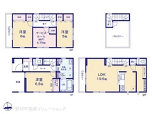 【千葉県/市川市妙典】市川市妙典1丁目 新築一戸建て 間取り図