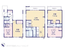 【千葉県/市川市福栄】市川市福栄2丁目 新築一戸建て 間取り図