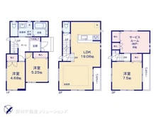 【千葉県/市川市関ケ島】市川市関ケ島 新築一戸建て 間取り図