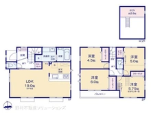 【千葉県/市川市柏井町】市川市柏井町2丁目 新築一戸建て 間取り図