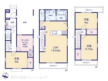 【東京都/江戸川区鹿骨】江戸川区鹿骨3丁目 新築一戸建て 間取り図