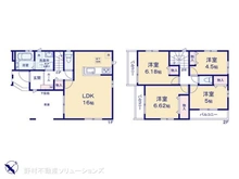 【東京都/江戸川区南篠崎町】江戸川区南篠崎町1丁目 新築一戸建て 間取り図