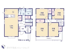 【千葉県/市川市南大野】市川市南大野1丁目 新築一戸建て 間取り図