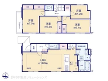 【千葉県/市川市北国分】市川市北国分3丁目 新築一戸建て 間取り図