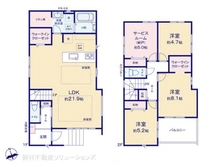 【千葉県/市川市北方町】市川市北方町4丁目 新築一戸建て 間取り図