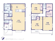 【千葉県/市川市中国分】市川市中国分5丁目 新築一戸建て 間取り図