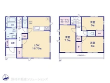 【千葉県/市川市田尻】市川市田尻5丁目 新築一戸建て 間取り図