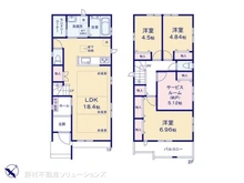 【千葉県/市川市東菅野】市川市東菅野1丁目 新築一戸建て 間取り図