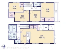 【千葉県/市川市真間】市川市真間5丁目 新築一戸建て 間取り図