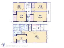【千葉県/市川市真間】市川市真間5丁目 新築一戸建て 間取り図