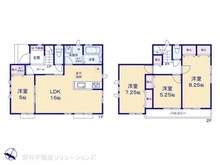 【千葉県/市川市中国分】市川市中国分5丁目 新築一戸建て 間取り図