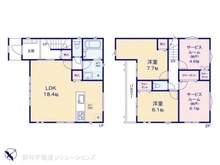 【千葉県/市川市大野町】市川市大野町4丁目 新築一戸建て 間取り図