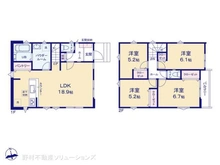 【千葉県/市川市北国分】市川市北国分2丁目 新築一戸建て 間取り図