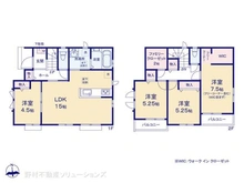 【千葉県/市川市国分】市川市国分3丁目 新築一戸建て 間取り図