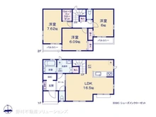 【千葉県/市川市国分】市川市国分2丁目 新築一戸建て 間取り図
