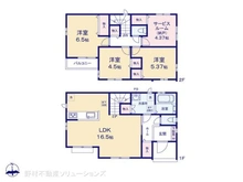 【千葉県/市川市国分】市川市国分2丁目 新築一戸建て 間取り図