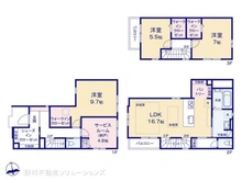 【千葉県/市川市田尻】市川市田尻5丁目 新築一戸建て 間取り図