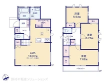 【千葉県/市川市国府台】市川市国府台4丁目 新築一戸建て 間取り図