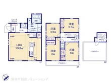 【千葉県/市川市南大野】市川市南大野1丁目 新築一戸建て 間取り図