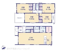 【千葉県/市川市北方】市川市北方2丁目 新築一戸建て 間取り図