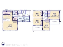 【千葉県/市川市柏井町】市川市柏井町2丁目 新築一戸建て 間取り図
