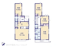 【千葉県/市川市南大野】市川市南大野1丁目 新築一戸建て 間取り図