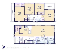【千葉県/市川市塩焼】市川市塩焼4丁目 新築一戸建て 間取り図