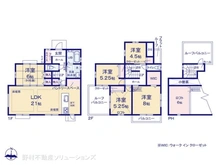 【千葉県/市川市稲越】市川市稲越3丁目 新築一戸建て 間取り図