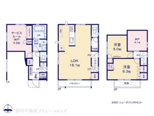 【千葉県/市川市高石神】市川市高石神 新築一戸建て 間取り図