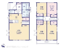 【千葉県/市川市原木】市川市原木4丁目 新築一戸建て 間取り図
