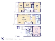 【千葉県/市川市妙典】市川市妙典3丁目 新築一戸建て 間取り図