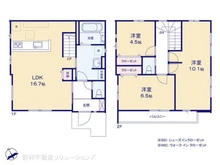 【千葉県/市川市若宮】市川市若宮2丁目 新築一戸建て 間取り図