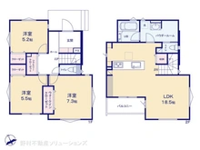 【千葉県/市川市新井】市川市新井2丁目 新築一戸建て 間取り図