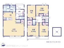 【千葉県/市川市稲荷木】市川市稲荷木2丁目 新築一戸建て 間取り図