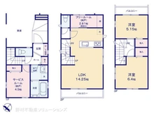 【千葉県/市川市塩焼】市川市塩焼4丁目 新築一戸建て 間取り図
