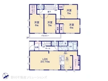 【千葉県/市川市本北方】市川市本北方1丁目 新築一戸建て 間取り図