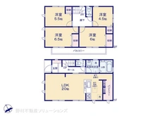 【千葉県/市川市本北方】市川市本北方1丁目 新築一戸建て 間取り図