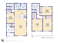 【千葉県/市川市中国分】市川市中国分5丁目 新築一戸建て 間取り図