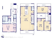 【千葉県/市川市二俣】市川市二俣2丁目 新築一戸建て 間取り図