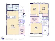 【千葉県/市川市東菅野】市川市東菅野3丁目 新築一戸建て 間取り図