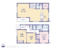 【東京都/江戸川区鹿骨】江戸川区鹿骨2丁目 新築一戸建て 間取り図