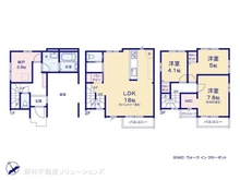 【埼玉県/朝霞市三原】朝霞市三原5丁目 新築一戸建て 間取り図