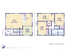 【埼玉県/朝霞市三原】朝霞市三原2丁目 新築一戸建て 間取り図