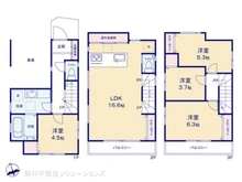 【埼玉県/朝霞市仲町】朝霞市仲町1丁目 新築一戸建て 間取り図