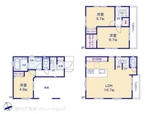 【埼玉県/朝霞市三原】朝霞市三原1丁目 新築一戸建て 間取り図
