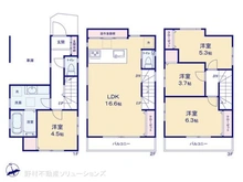 【埼玉県/朝霞市仲町】朝霞市仲町1丁目 新築一戸建て 間取り図