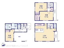 【埼玉県/朝霞市三原】朝霞市三原1丁目 新築一戸建て 間取り図
