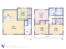 【埼玉県/志木市本町】志木市本町2丁目 新築一戸建て 間取り図